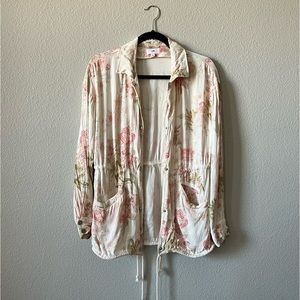 LPA x Revolve Jacket 525 in Cream Floral Size XS